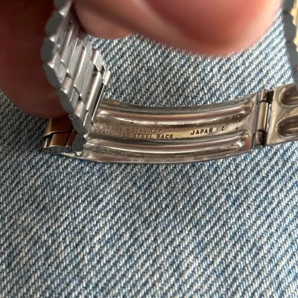 Seiko Chronograph Watch Men 37mm Gold Dial Two Tone 7A28-7020 - Picture 4 of 7